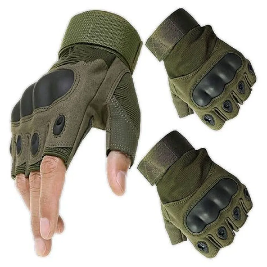 Taktische Militärische Handschuhe Fingerlose Kampfhandschuhe XL