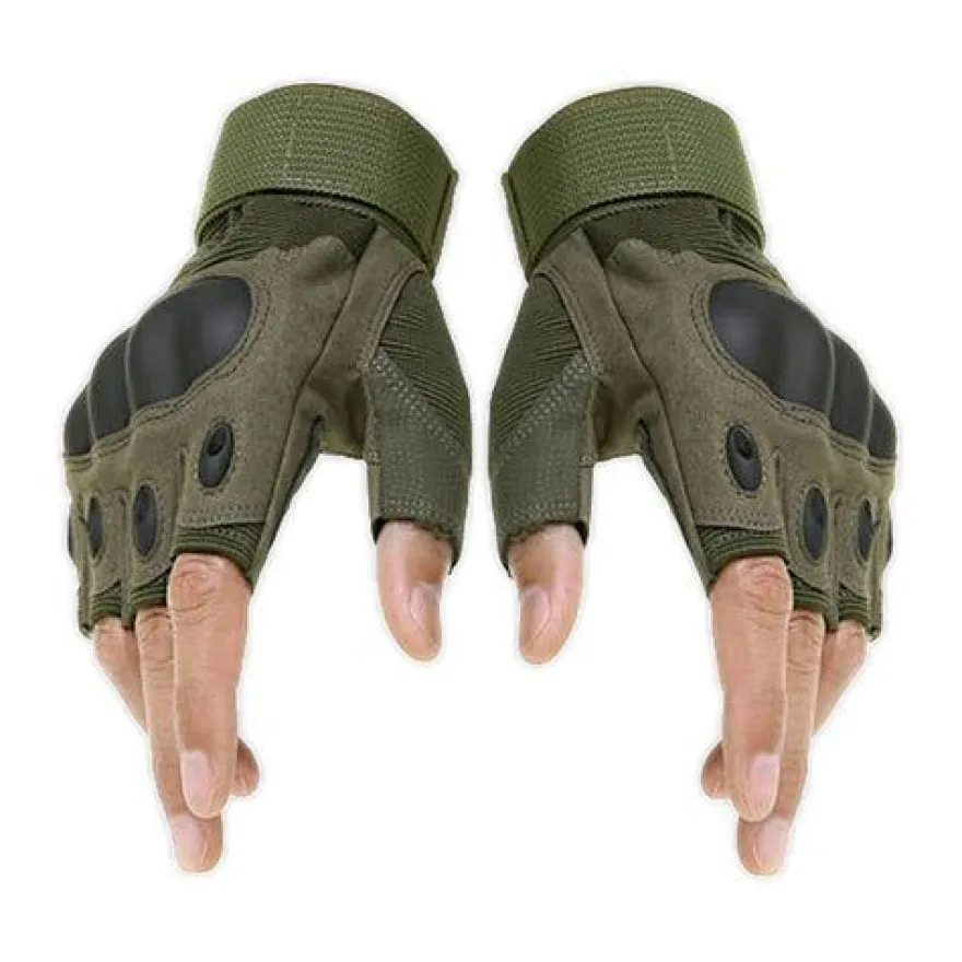 Taktische Militärische Handschuhe Fingerlose Kampfhandschuhe XL