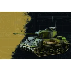 taleri Sherman M4A3E8 Fury Panzer 510025772 Maßstab 1:56 Nr. 25772 Bausatz
