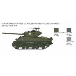 taleri Sherman M4A3E8 Fury Panzer 510025772 Maßstab 1:56 Nr. 25772 Bausatz