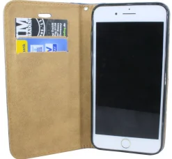Tasche Apple iPhone 8 Plus Gold Handyhülle Schutzhülle Flip Case Cover Etui Hülle