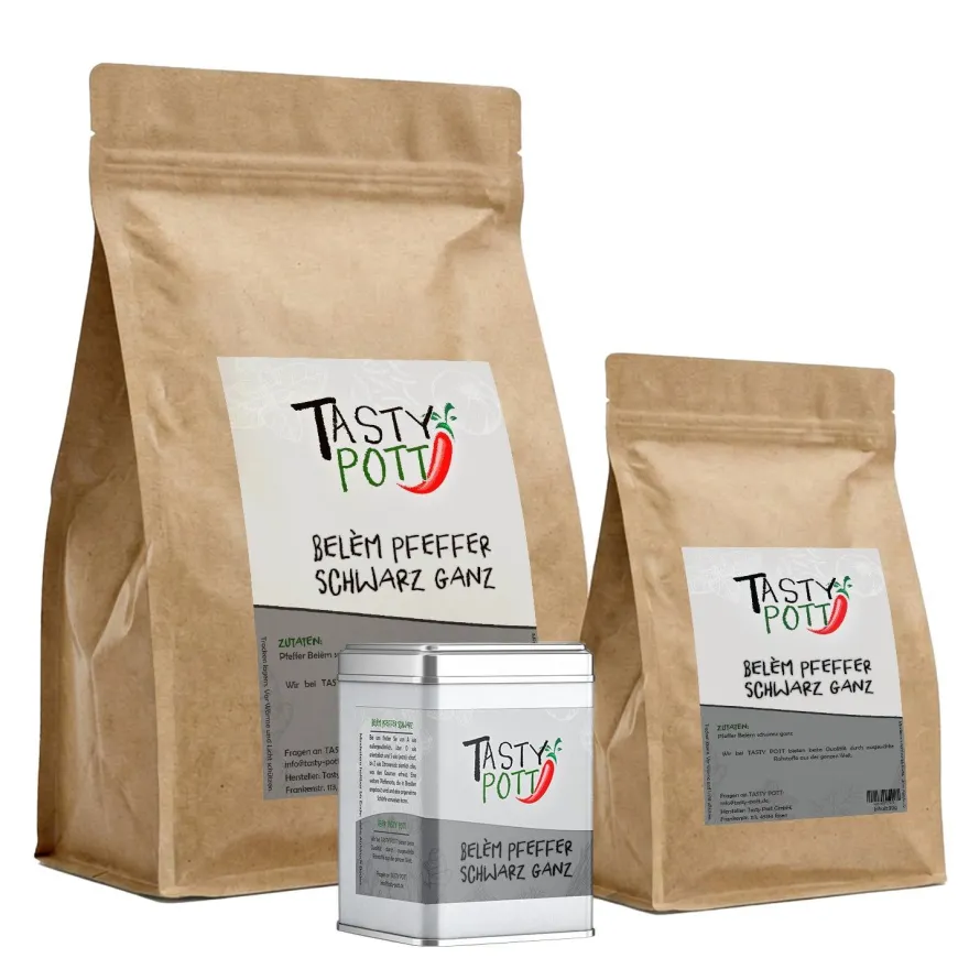 Tasty Pott Belem Pfeffer schwarz ganz - im Beutel