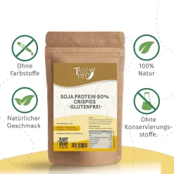 Tasty Pott Protein Soja Crispies mit 60% Eiweiß - im Beutel