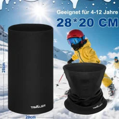 Tavaler Kinder Schlauchschal Winter 2 Stück - Multifunktionstuch, winddicht