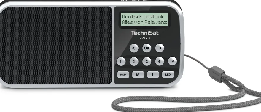 TechniSat VIOLA 3 | portables DAB+ Radio mit LED Taschenlampenfunktion | schwarz