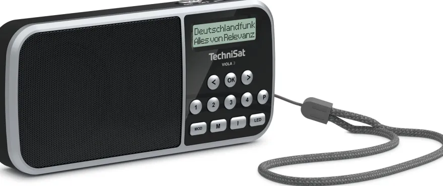 TechniSat VIOLA 3 | portables DAB+ Radio mit LED Taschenlampenfunktion | schwarz