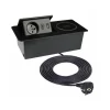 TecLines TES015B Einbau Steckdose mit USB A/C Charger, Qi, schwarz