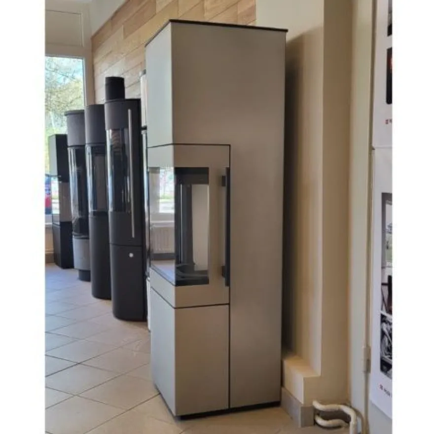 Tenno Champagner Panorama Kaminofen 6kW