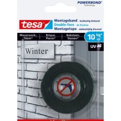 tesa Montageband, 1,5m x 19mm, für Mauerwerk und Stein, bis zu 10kg/m, grün