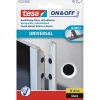 tesa On- und Off-Klettpunkte zum Aufkleben, 8er-Pack (Ø16mm), schwarz, schwarz