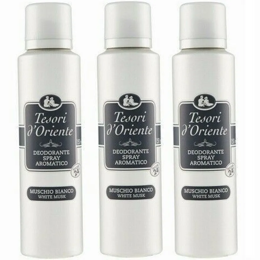 Tesori d´ Oriente Muschio Bianco/ White Musk Aromatik Deodorant Spray 3 x 150ml