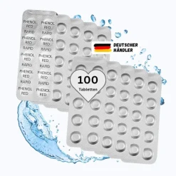 100 Test-Tabletten pH-Wert Phenol Red Rapid für Schütteltester