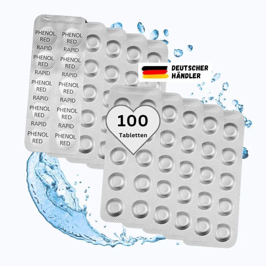 100 Test-Tabletten pH-Wert Phenol Red Rapid für Schütteltester