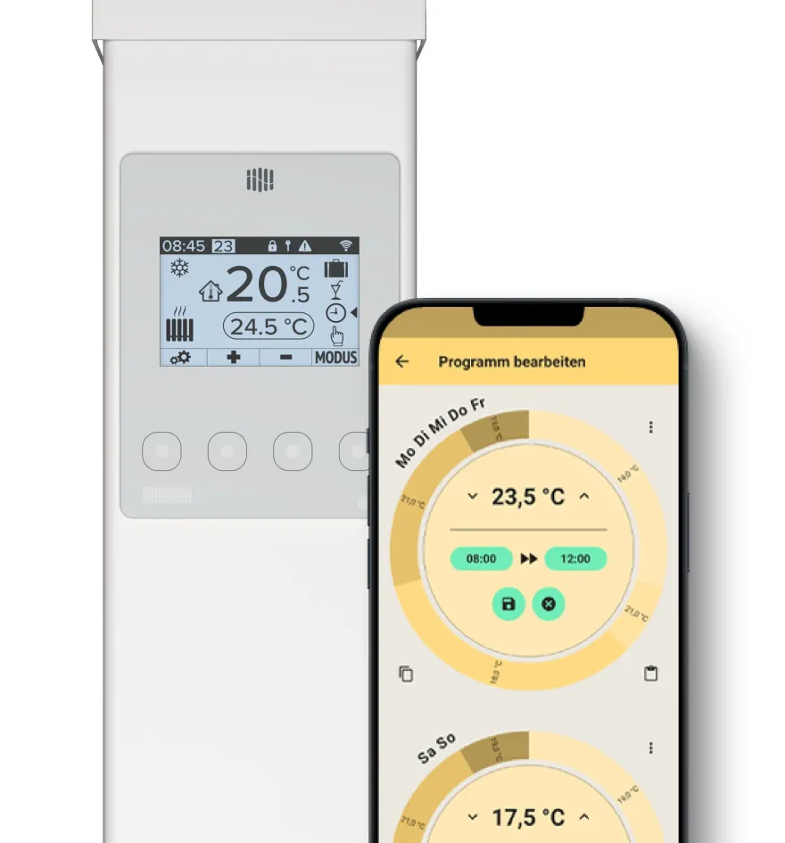 Thermotec AeroFlow SLIM 1600 Elektro-Flächenspeicherheizung 1600W FlexiSmart