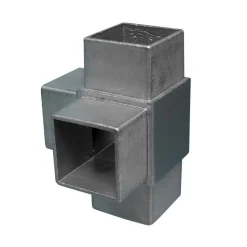 TIBU Edelstahl 4-Wege Eckverbinder 90° V2A Quadratrohr Handlauf Geländer Treppe