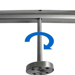 TIBU Fußstütze Edelstahl V2A Halter 20 / 25 cm Bar Tresen Stange Handlauf