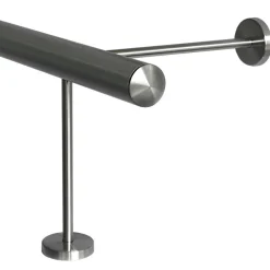 TIBU Fußstütze Edelstahl V2A Halter 20 / 25 cm Bar Tresen Stange Handlauf
