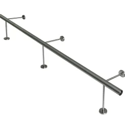 TIBU Fußstütze Edelstahl V2A Halter 20 / 25 cm Bar Tresen Stange Handlauf