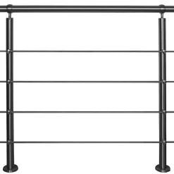TIBU Geländer Edelstahl V2A Aufmontage Treppe Balkon Terrasse Brüstung Handlauf