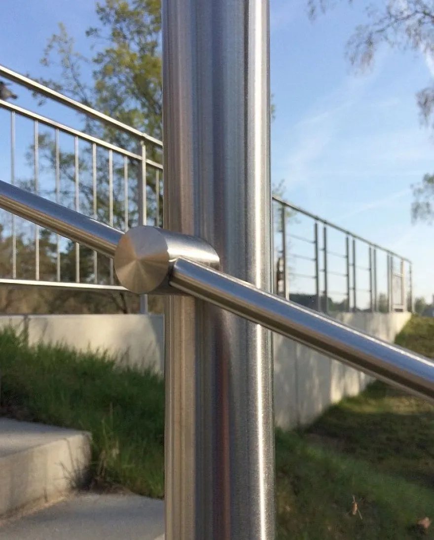 TIBU Geländer Edelstahl V2A Aufmontage Treppe Balkon Terrasse Brüstung Handlauf