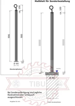 TIBU Geländer Edelstahl V2A Aufmontage Treppe Balkon Terrasse Brüstung Handlauf