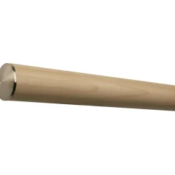 TIBU Handlauf Ahorn Holz Ø42mm Edelstahlenden V2A Geländer Wandhandlauf ohne Halter