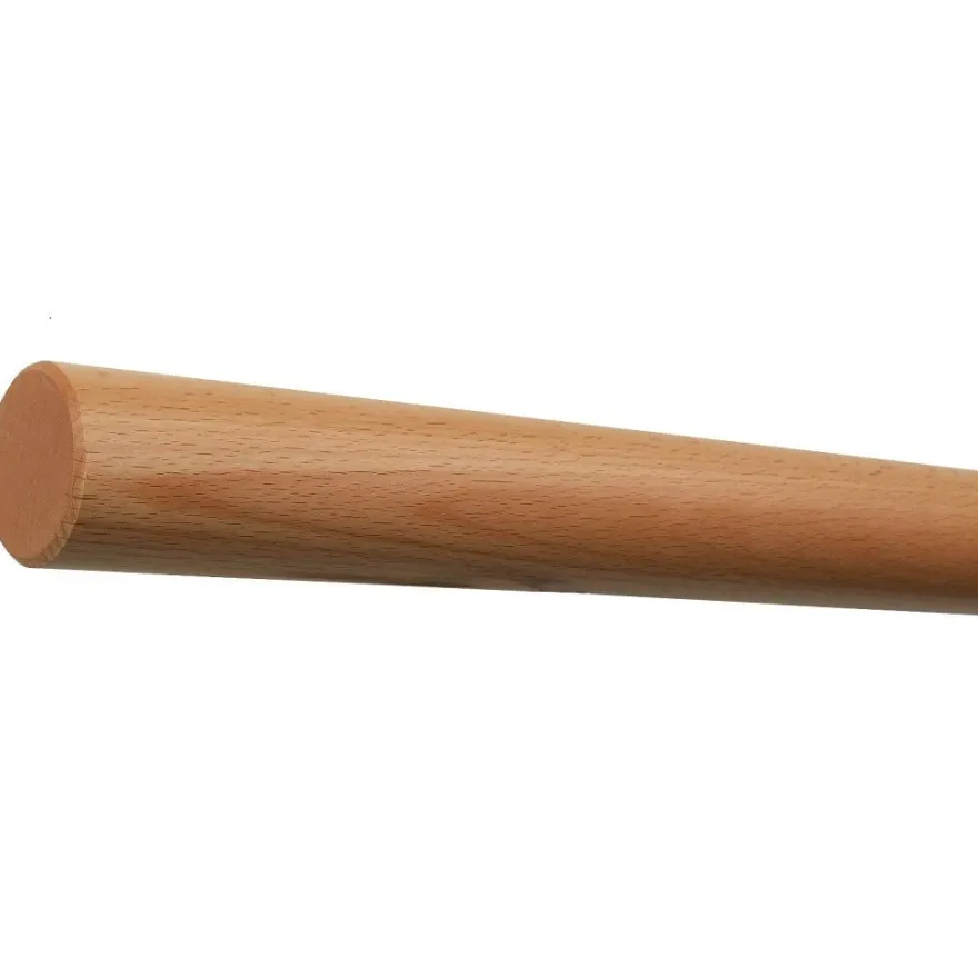 TIBU Handlauf Holz Buche Ø 50 mm Geländer Wand Treppe Holzenden ohne Handlauf Halter