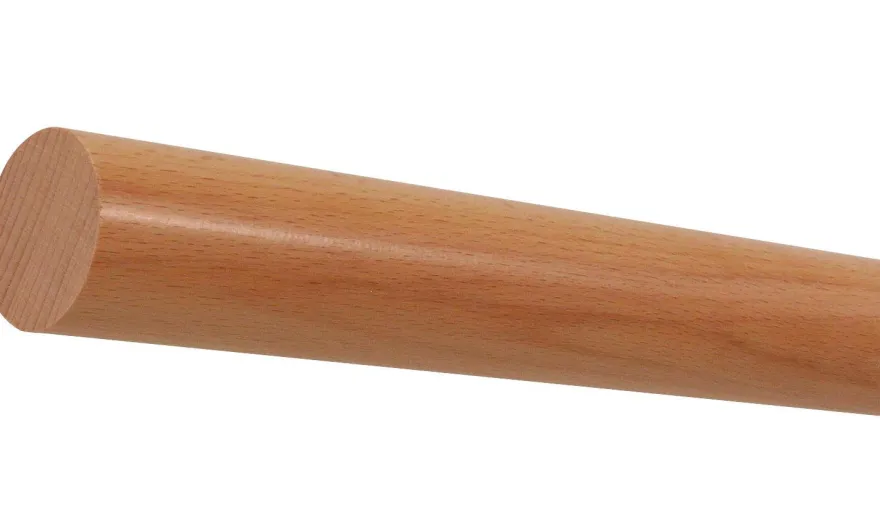 TIBU Handlauf Holz Buche Ø 50 mm Geländer Wand Treppe Holzenden ohne Handlauf Halter