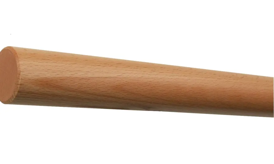 TIBU Handlauf Holz Buche Ø 50 mm Geländer Wand Treppe Holzenden ohne Handlauf Halter
