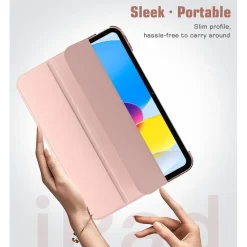 TiMOVO Hülle für iPad 11. / 10. Generation, Rosagold, Transluzent Hart PC