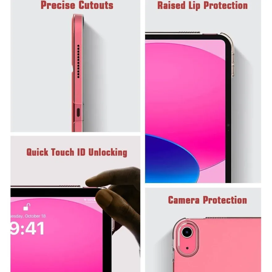TiMOVO iPad 10. Generation 10,9 Zoll Hülle Rot Smart Case Cover