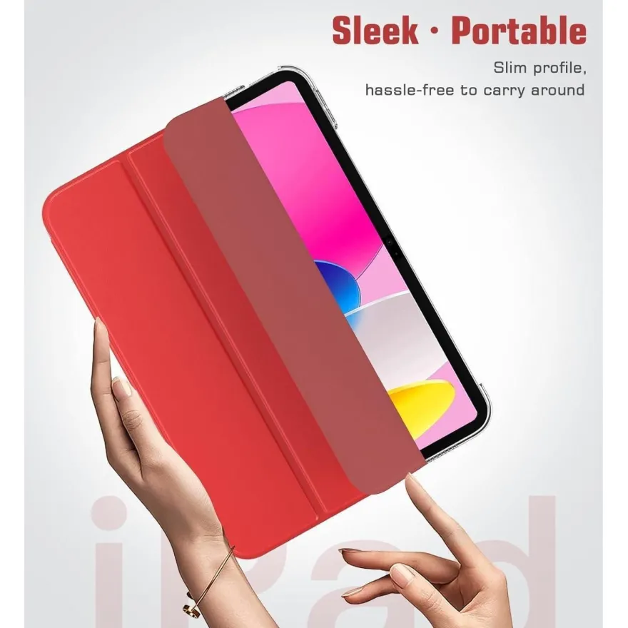 TiMOVO iPad 10. Generation 10,9 Zoll Hülle Rot Smart Case Cover