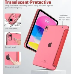 TiMOVO iPad 10. Generation 10,9 Zoll Hülle Rot Smart Case Cover