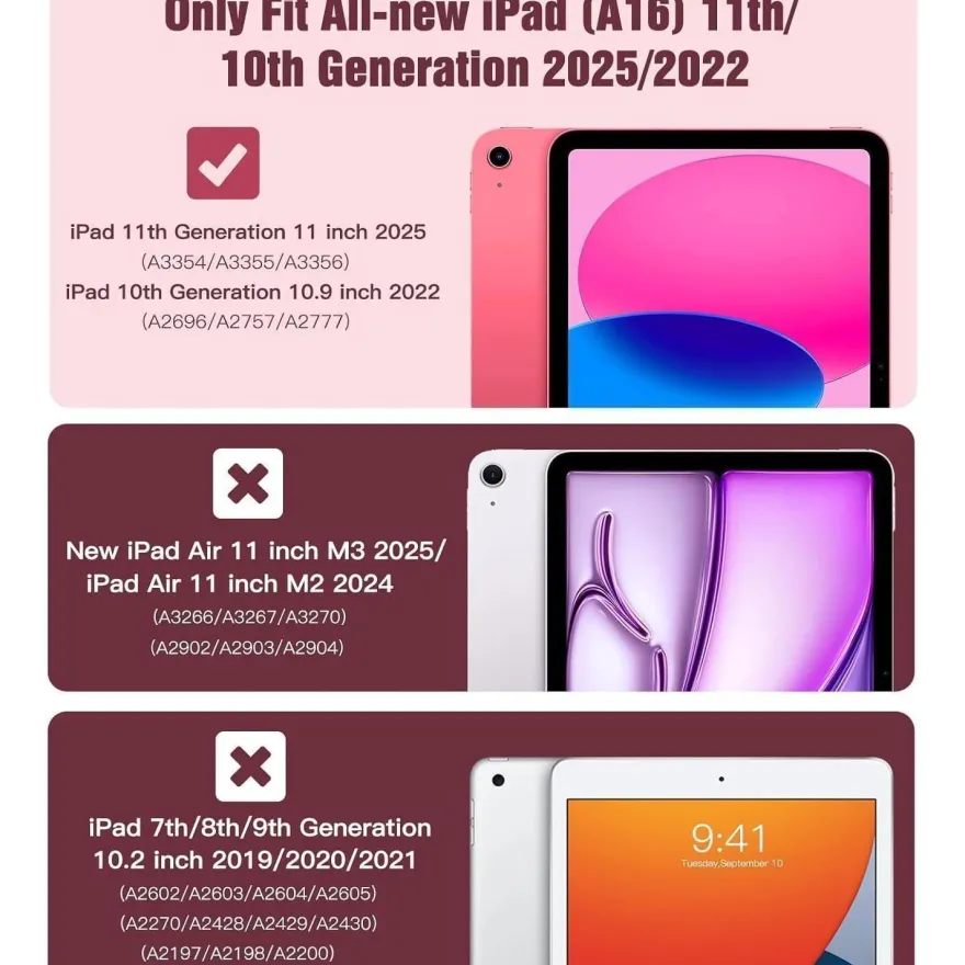 TiMOVO iPad 10. Generation 10,9 Zoll Hülle Rot Smart Case Cover