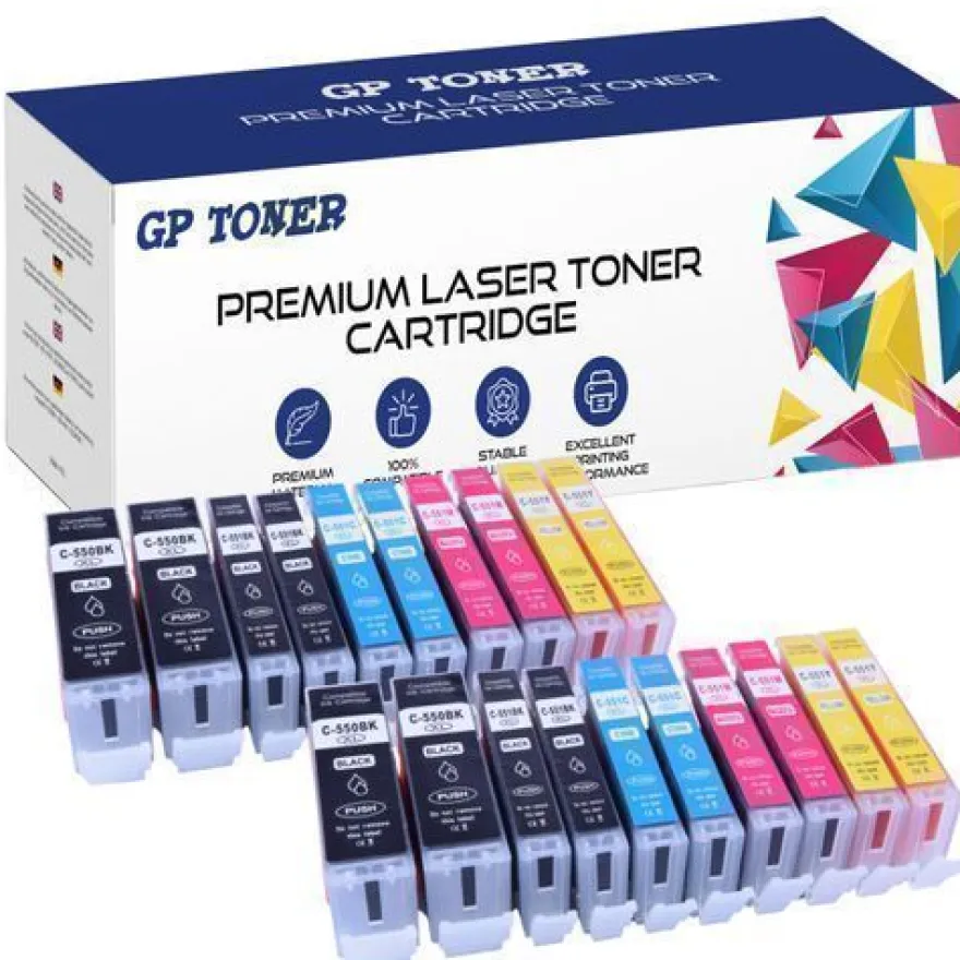 TINTE Patronen mit CHIP für CANON PIXMA MG5450 MG5550 MG6450 MX925 IP7250