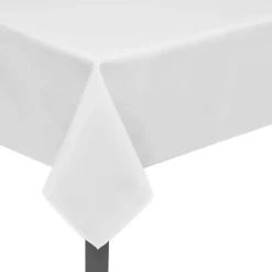 5 Tischdecken Weiß 250 x 130 cm