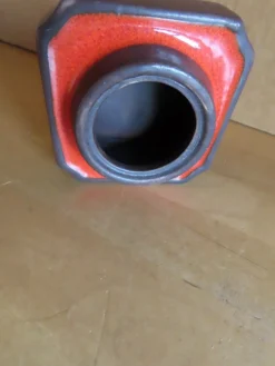 Tischfeuerzeug Gasfeuerzeug in Keramikhalter braun rot No 674008