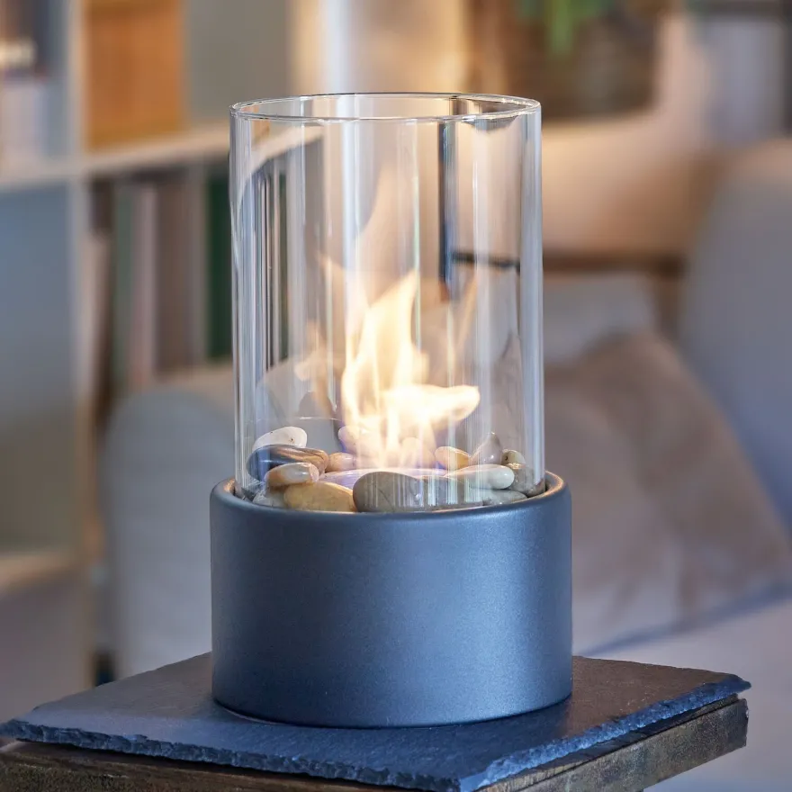 Tischkamin Tischfeuer Bio Ethanol Zimmer Innen Außen Deko Kamin Indoor Feuer