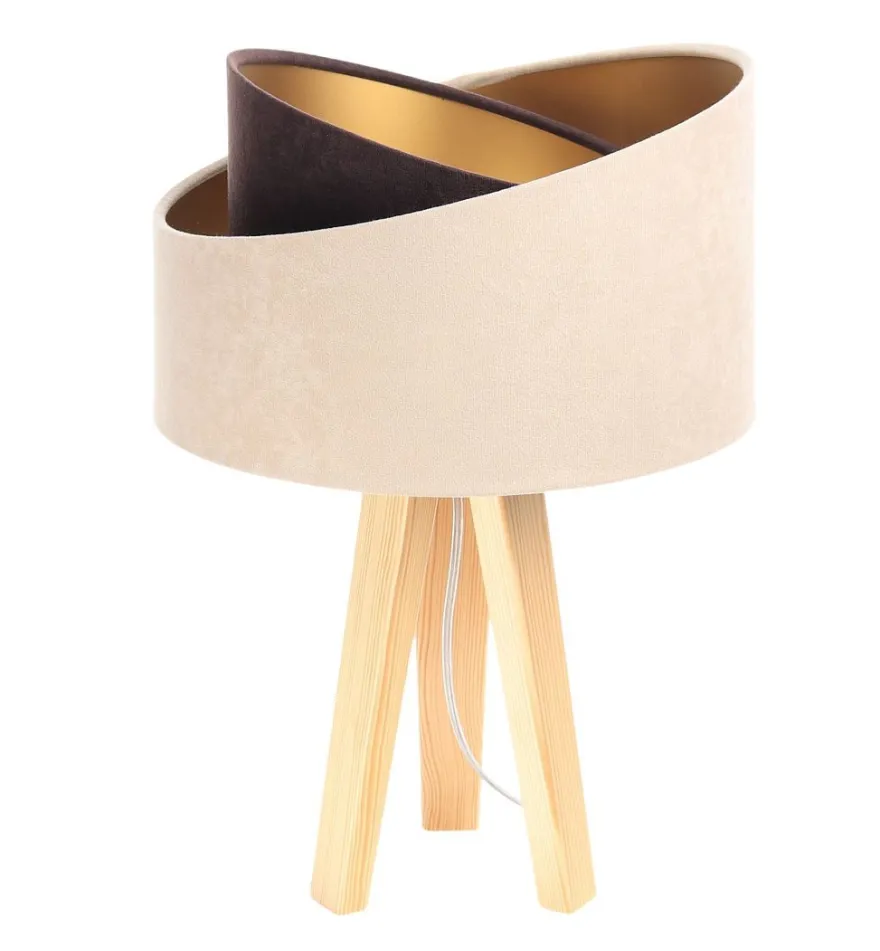 Tischlampe Galaxy Lampenschirmhöhe 18 30 45 Kiefer Natur Beige, Braun, Gold