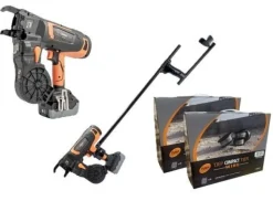 TJEP ULTRA GRIP 40 Compact 12-44mm Akku Drahtbindemaschine Starter Set + 48x Draht 1,
