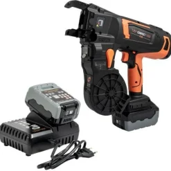 TJEP ULTRA GRIP 40 Compact 12-44mm Akku Drahtbindemaschine Starter Set + 48x Draht 1,