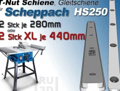 T-Nut Schiene Gleitschiene passend für Scheppach HS250, Bau Schiebeschlitten