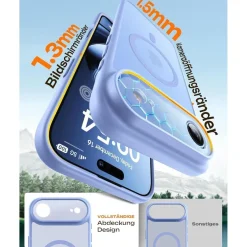 TOCOL iPhone Air Hülle (6,5 Zoll, Hellblau) - MagSafe, Kameraschutz, Stoßfest