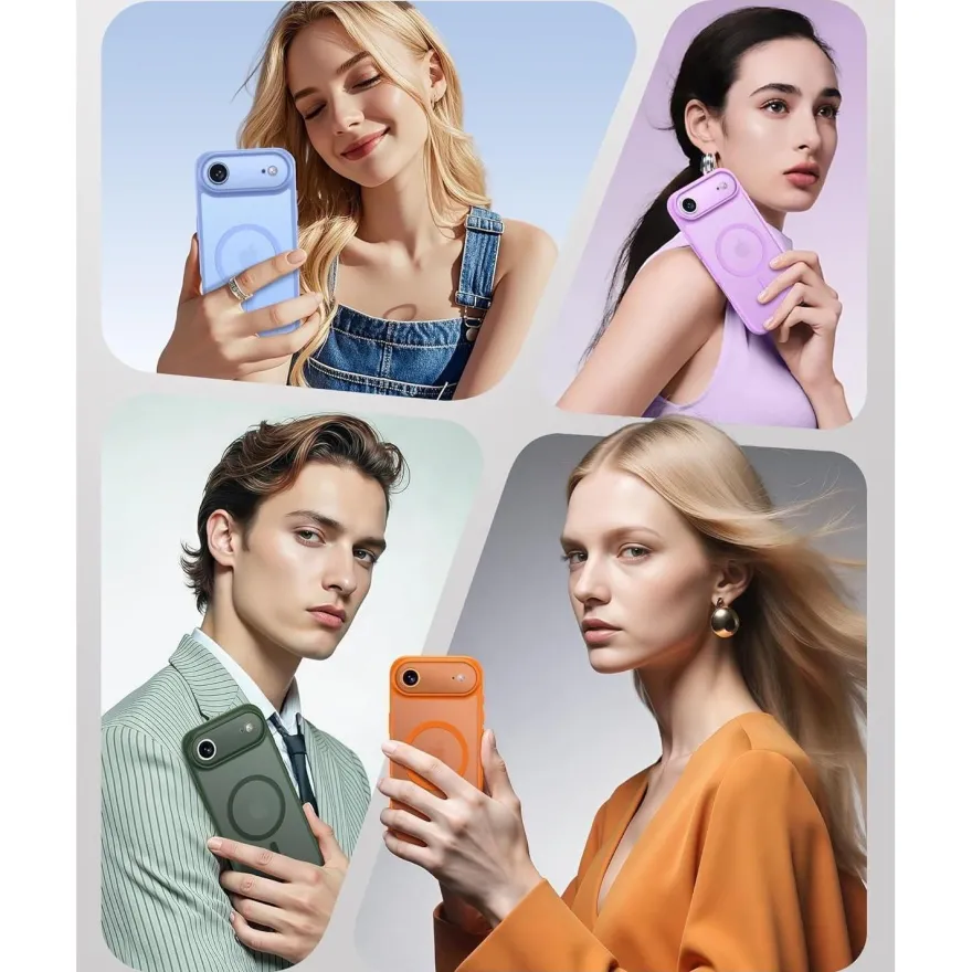 TOCOL iPhone Air Hülle (6,5 Zoll, Hellblau) - MagSafe, Kameraschutz, Stoßfest