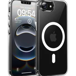 TOCOL iPhone 16e Hülle Transparent MagSafe, Nie Vergilbend, Stoßfest, Magnetisch
