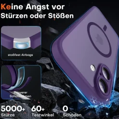 TOCOL iPhone 16 Plus Hülle (6,7 Zoll) MagSafe, Kameraschutz, Stoßfest