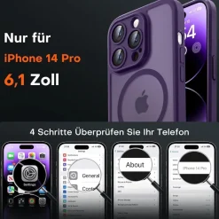 TOCOL iPhone 14 Pro Hülle (6,1 Zoll) - MagSafe kompatibel, Vollständiger