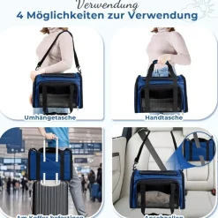 Toffcaea Transporttasche für Katze & Hund, faltbar, tragbar, bis 5kg