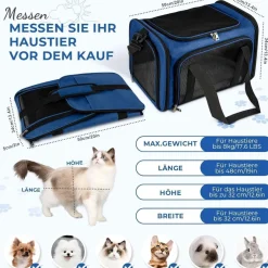 Toffcaea Transporttasche für Katze & Hund, faltbar, tragbar, bis 5kg