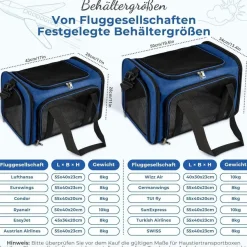 Toffcaea Transporttasche für Katze & Hund, faltbar, tragbar, bis 5kg